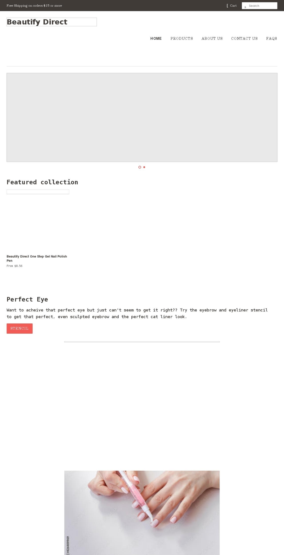 beautifydirect.com shopify website screenshot