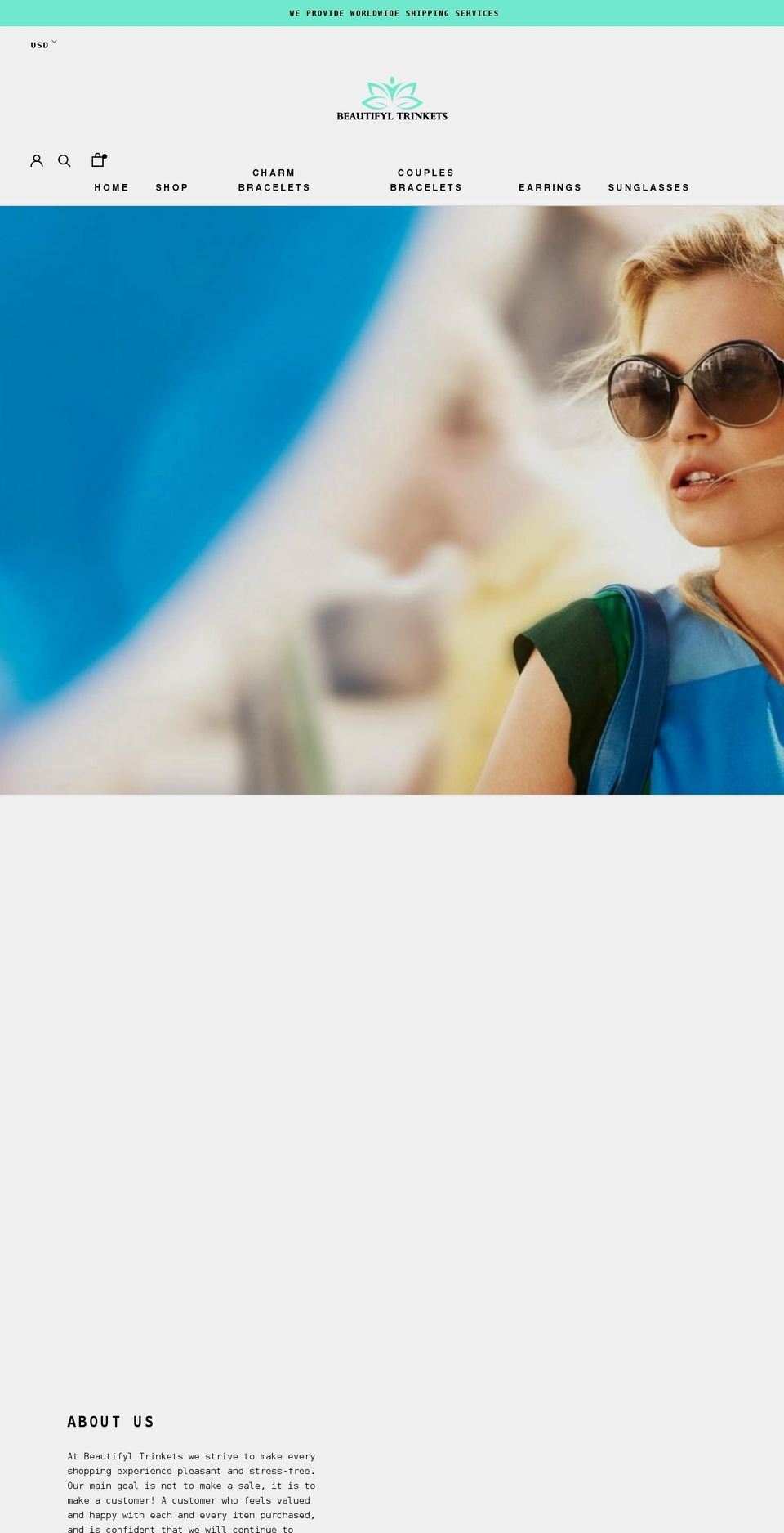 beautifyltrinkets.com shopify website screenshot