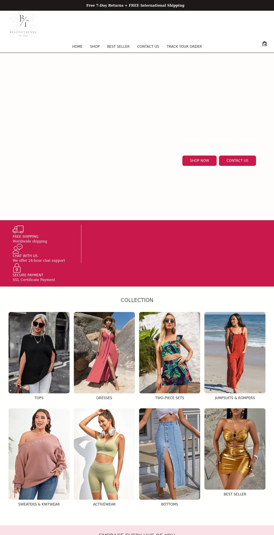 beautitrendz.com shopify website screenshot