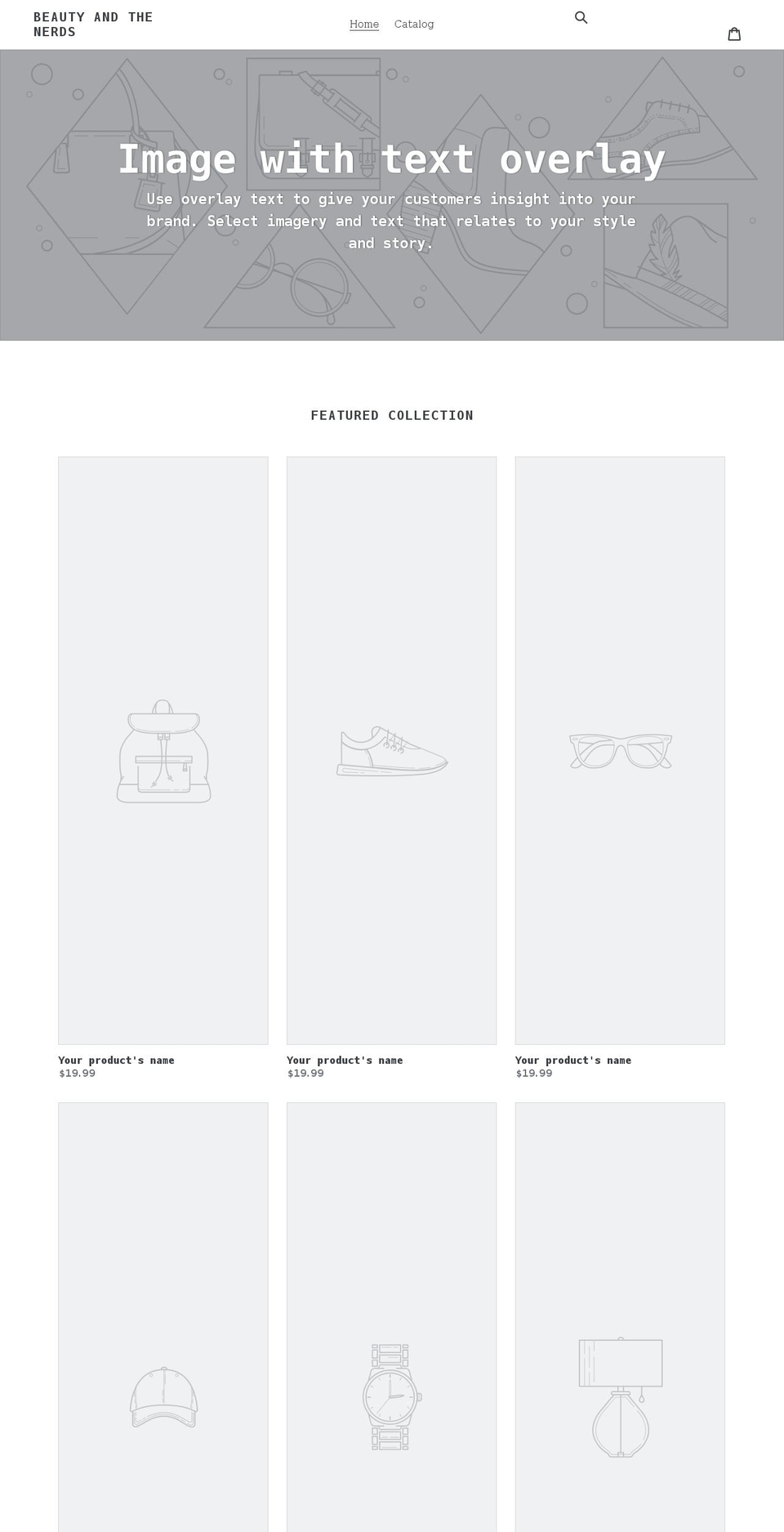 beauty-and-the-nerds.myshopify.com shopify website screenshot