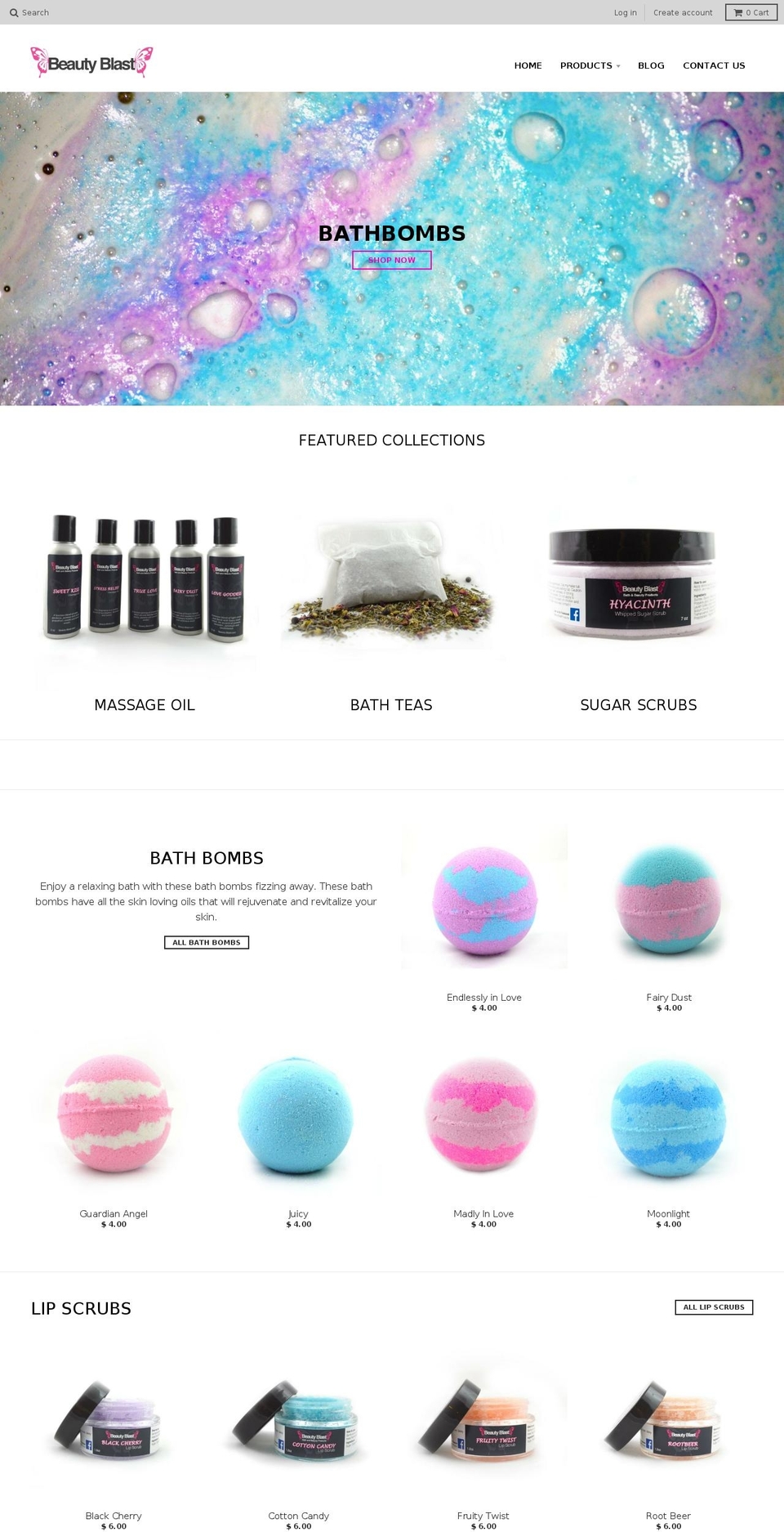 beauty-blast.com — Shopify storefront screenshot