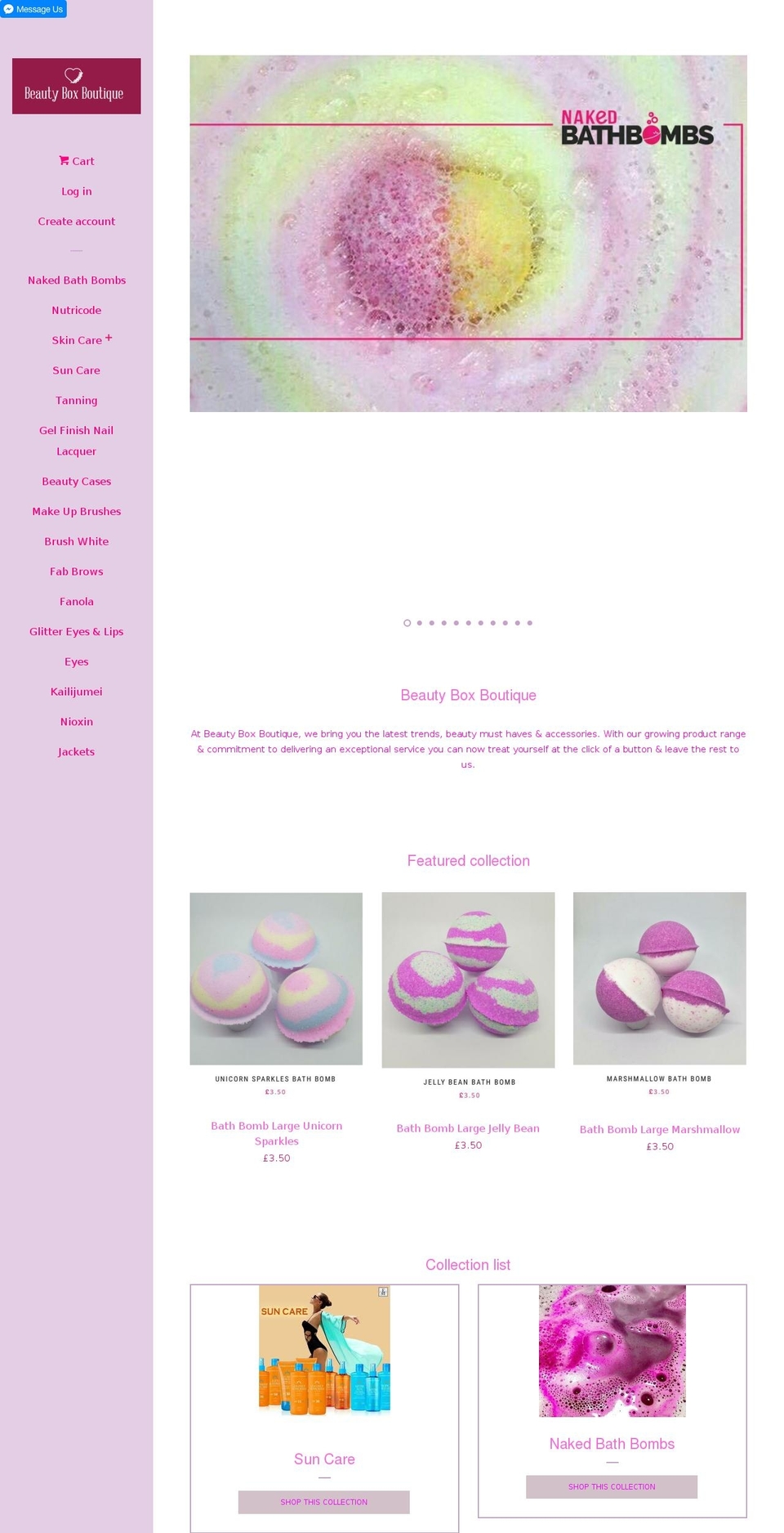 beauty-box-boutique.com shopify website screenshot