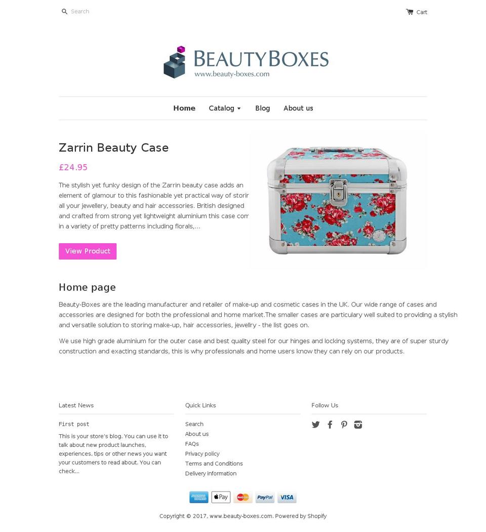 beauty-boxes.com shopify website screenshot