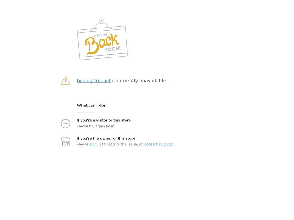 beauty-full.net shopify website screenshot