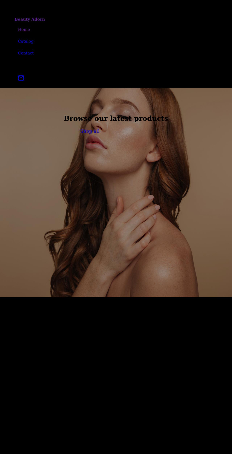beautyadorn.com shopify website screenshot