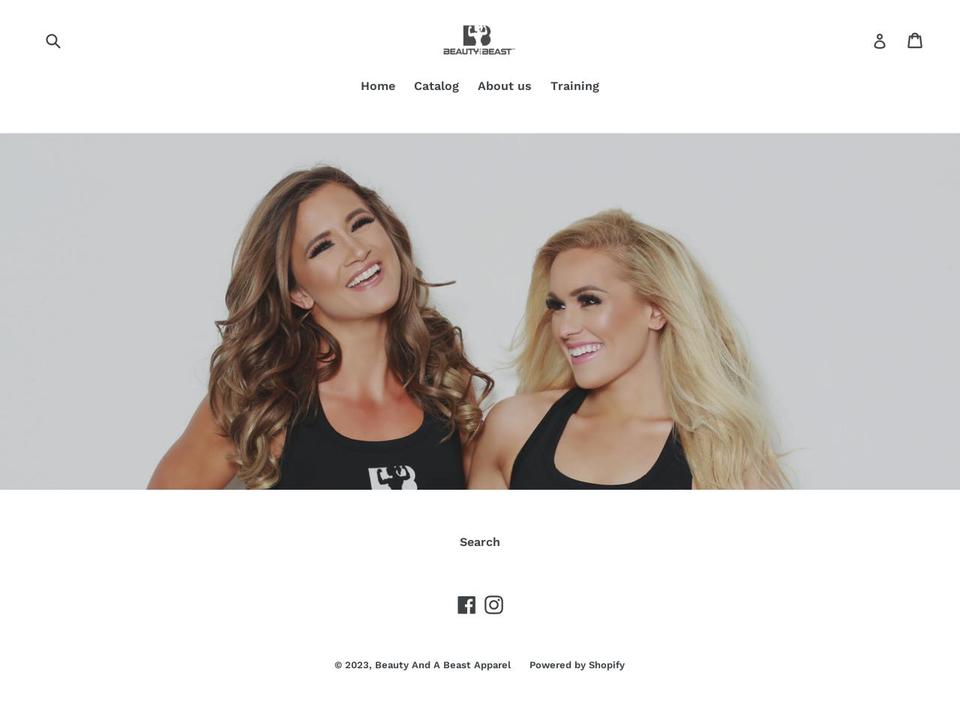beautyandabeastapparel.com — Shopify storefront screenshot