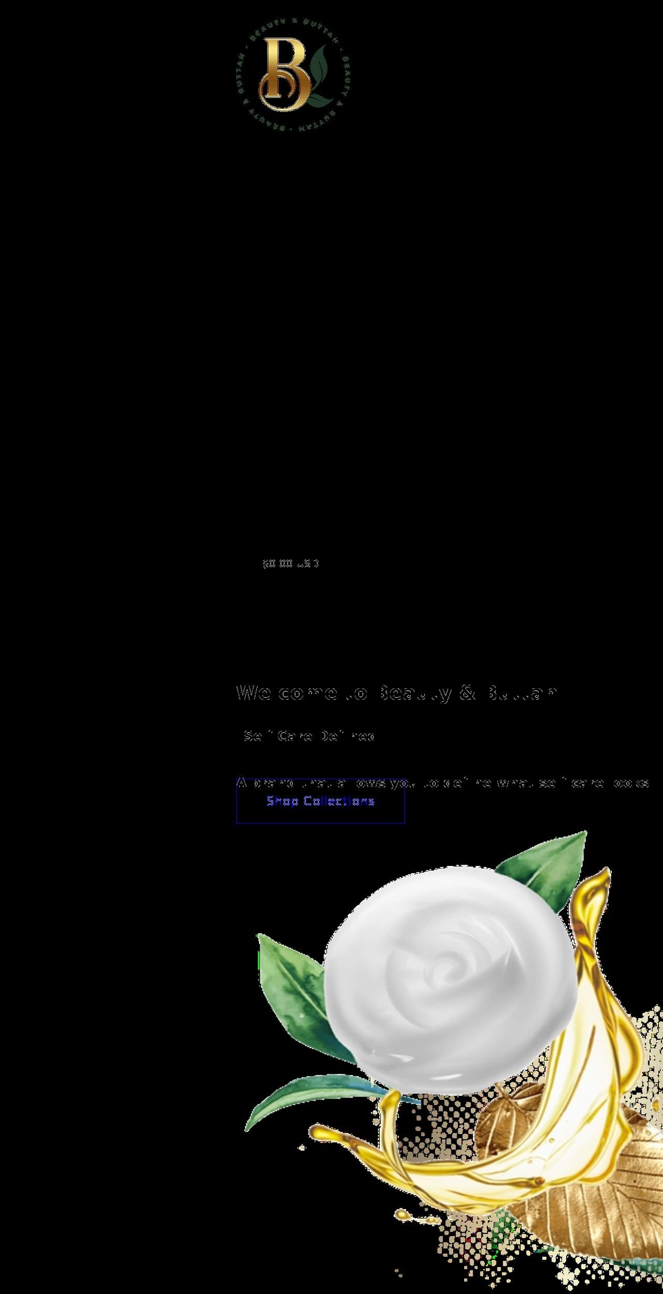 beautyandbuttah.com shopify website screenshot