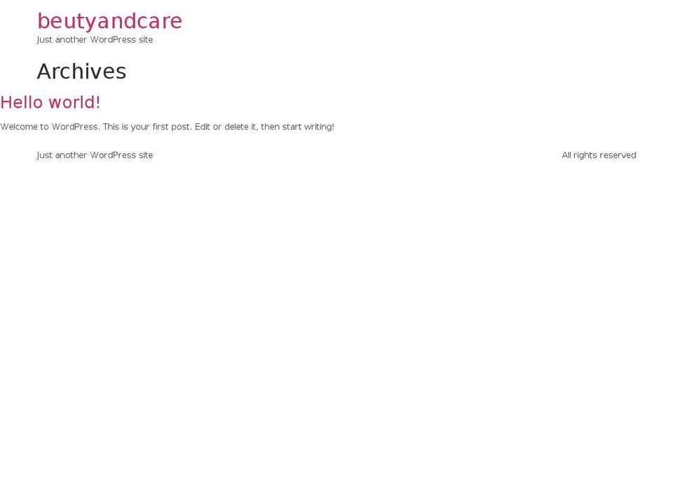 beautyandcare.site shopify website screenshot