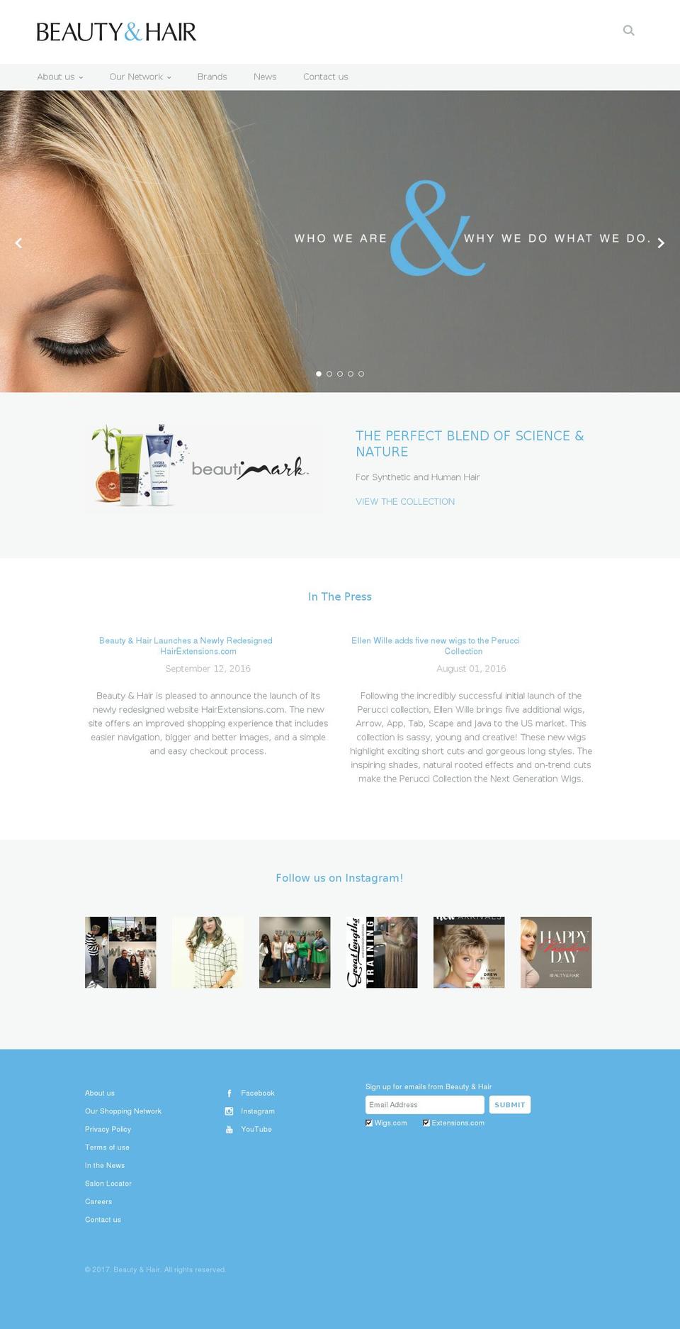 beautyandhairwigs.com shopify website screenshot