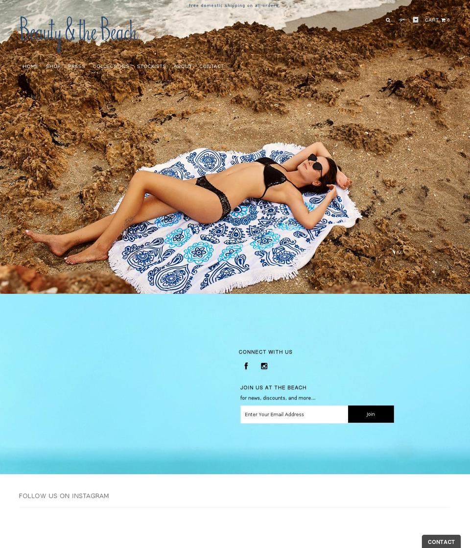 beautyandthebeachswimwear.com shopify website screenshot