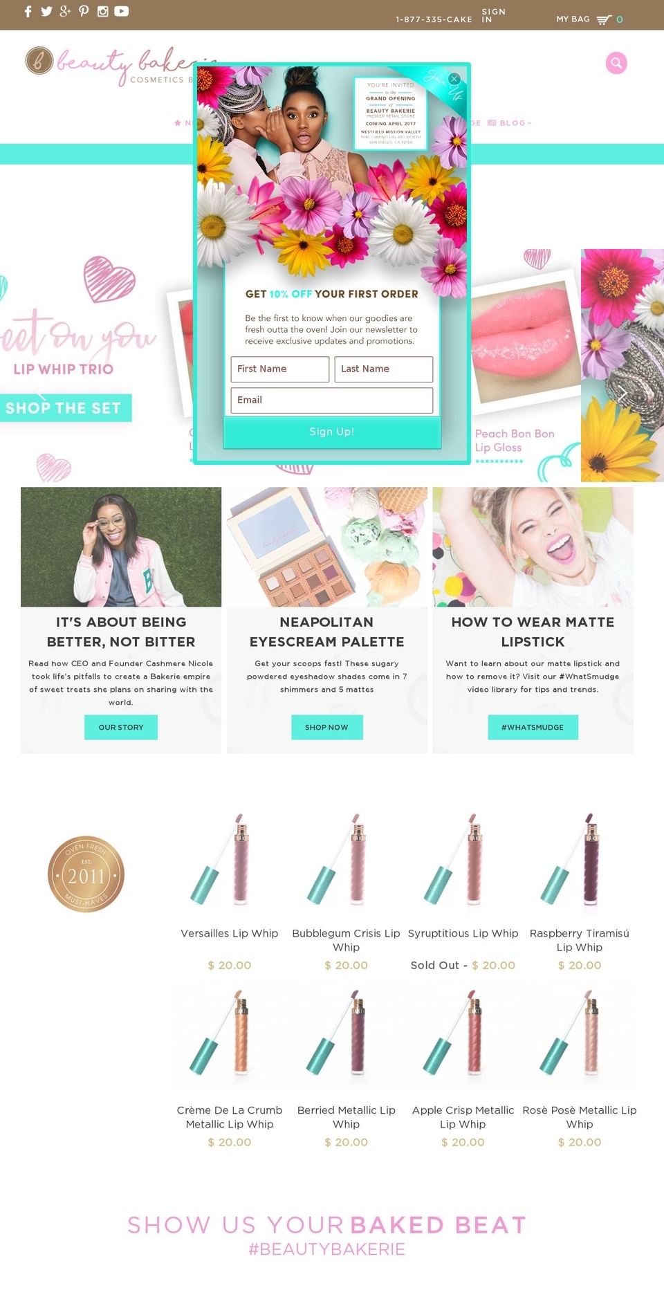 beautybakerie.com shopify website screenshot