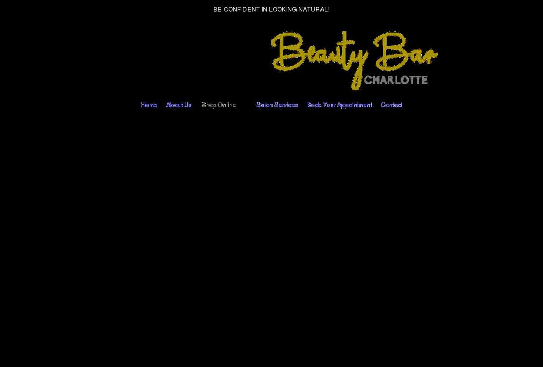beautybarcharlotte.com shopify website screenshot