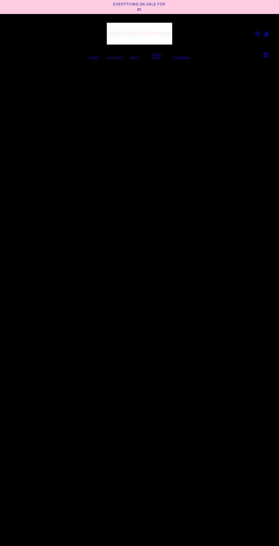 beautybarcompany.com shopify website screenshot