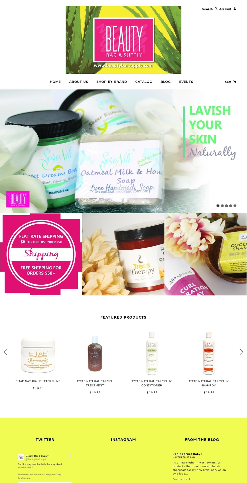 beautybarsupply.com shopify website screenshot