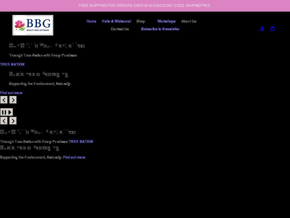 beautybeesgiftware.com shopify website screenshot