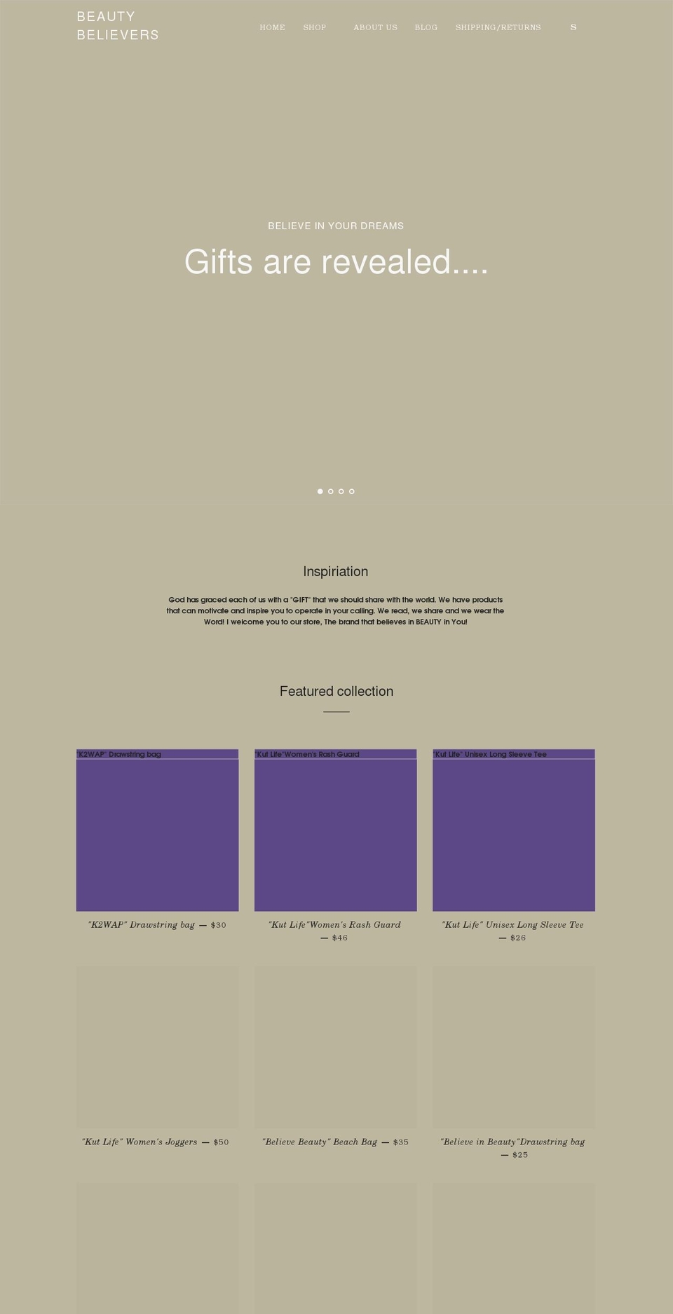 beautybelieversthebrand.com shopify website screenshot