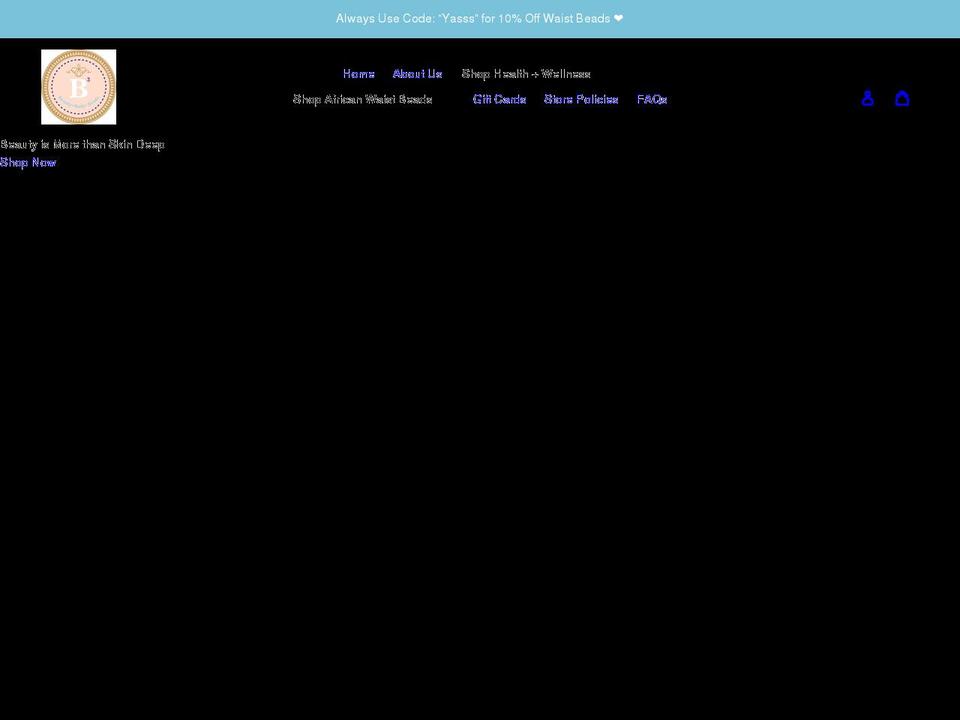 beautybodybeads.org shopify website screenshot