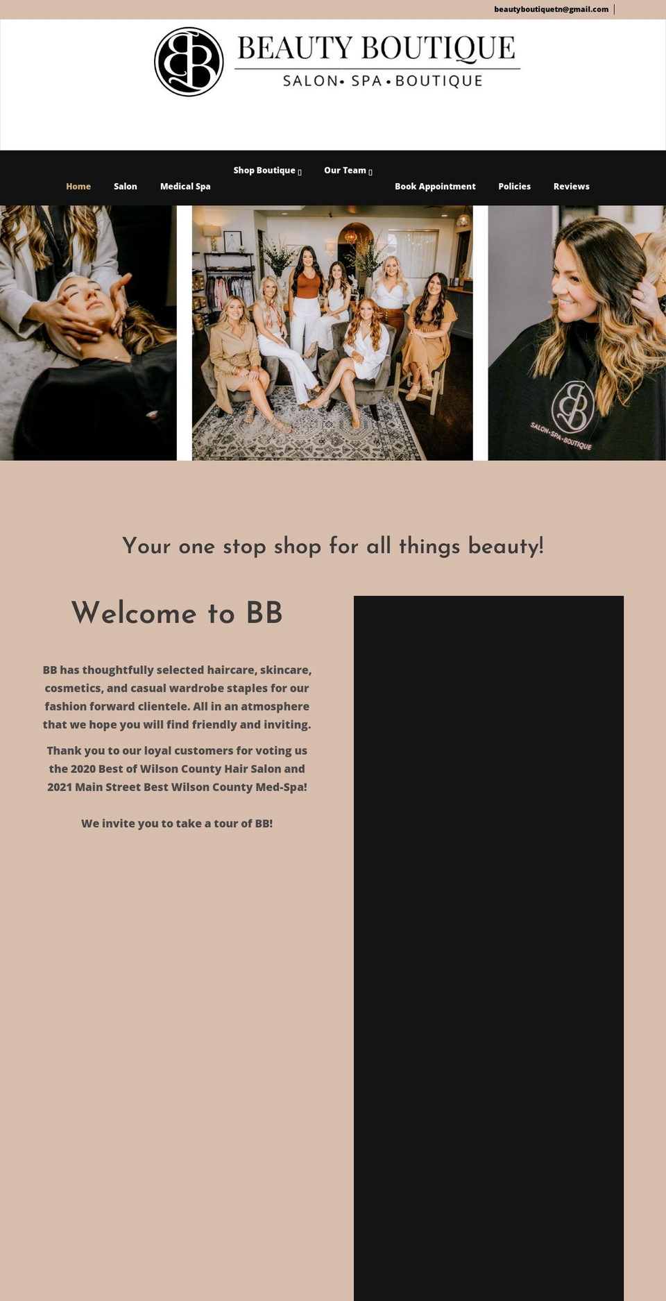 Triss Shopify theme site example beautyboutiquetn.com