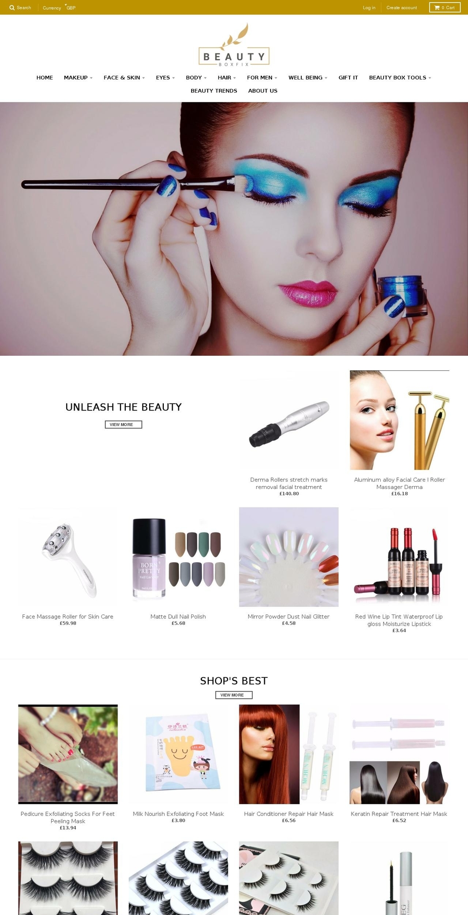 beautyboxfix.com — Shopify storefront screenshot