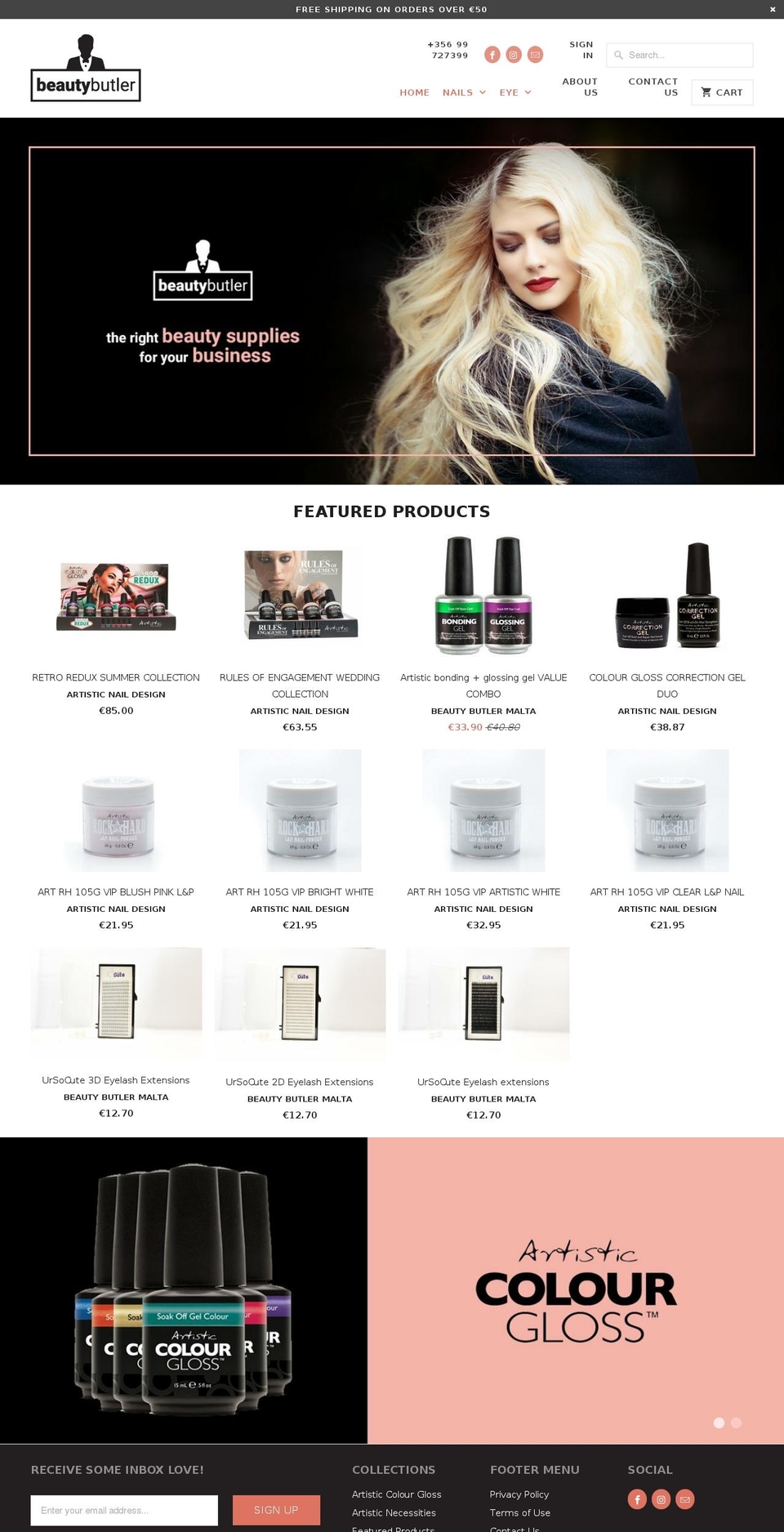 beautybutlermalta.com — Shopify storefront screenshot