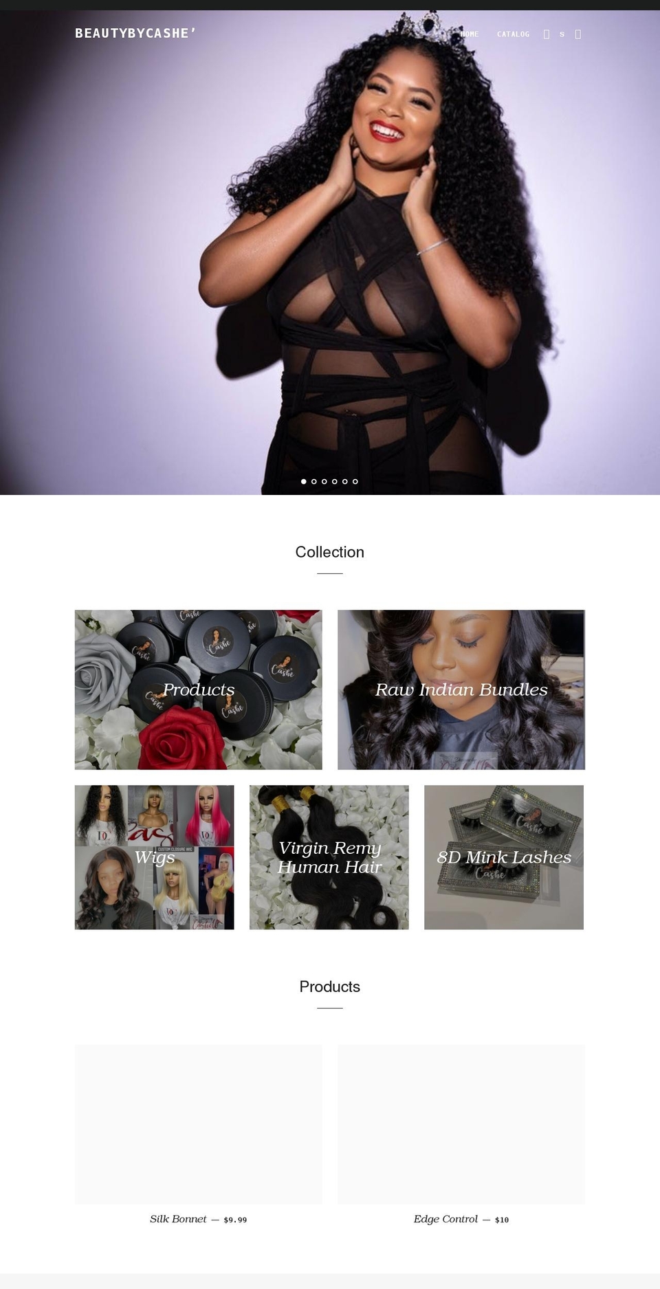 beautybycashe.com shopify website screenshot
