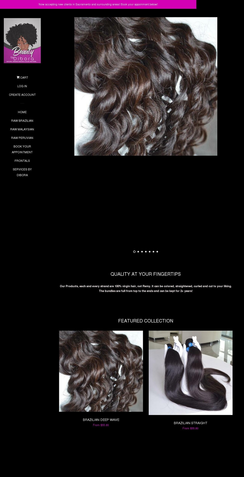 beautybydibora.com — Shopify storefront screenshot