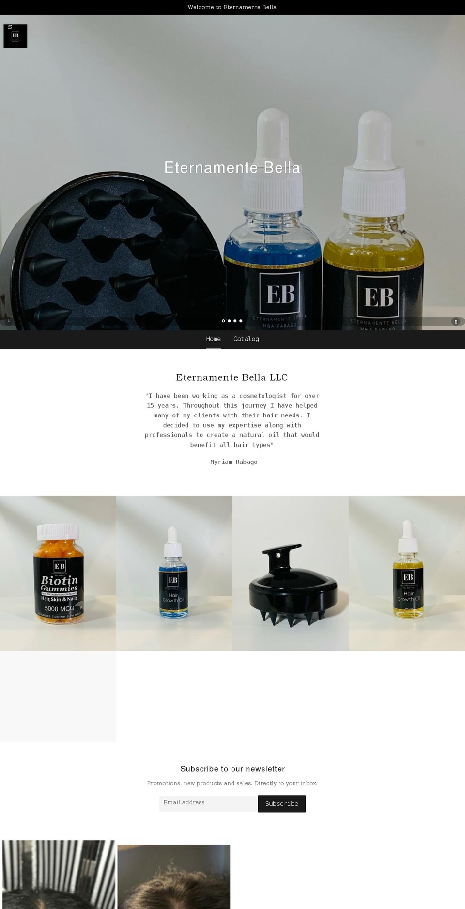 beautybyeb.com shopify website screenshot