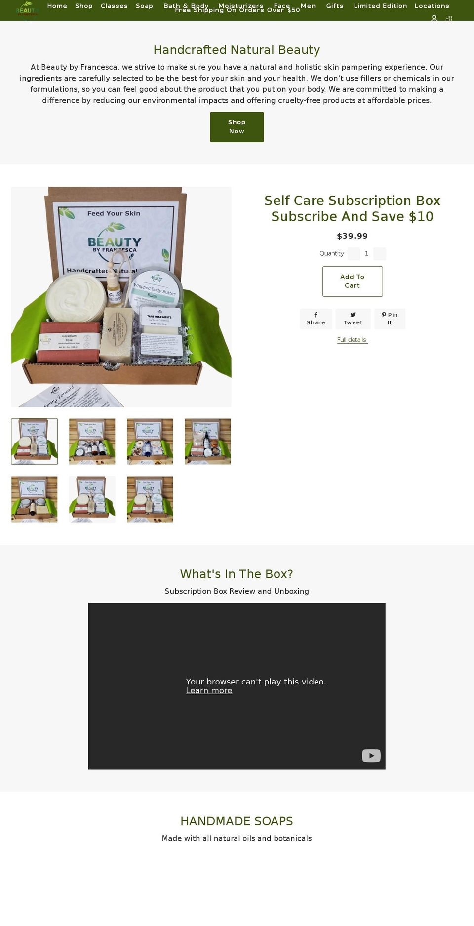 beautybyfrancesca.com shopify website screenshot