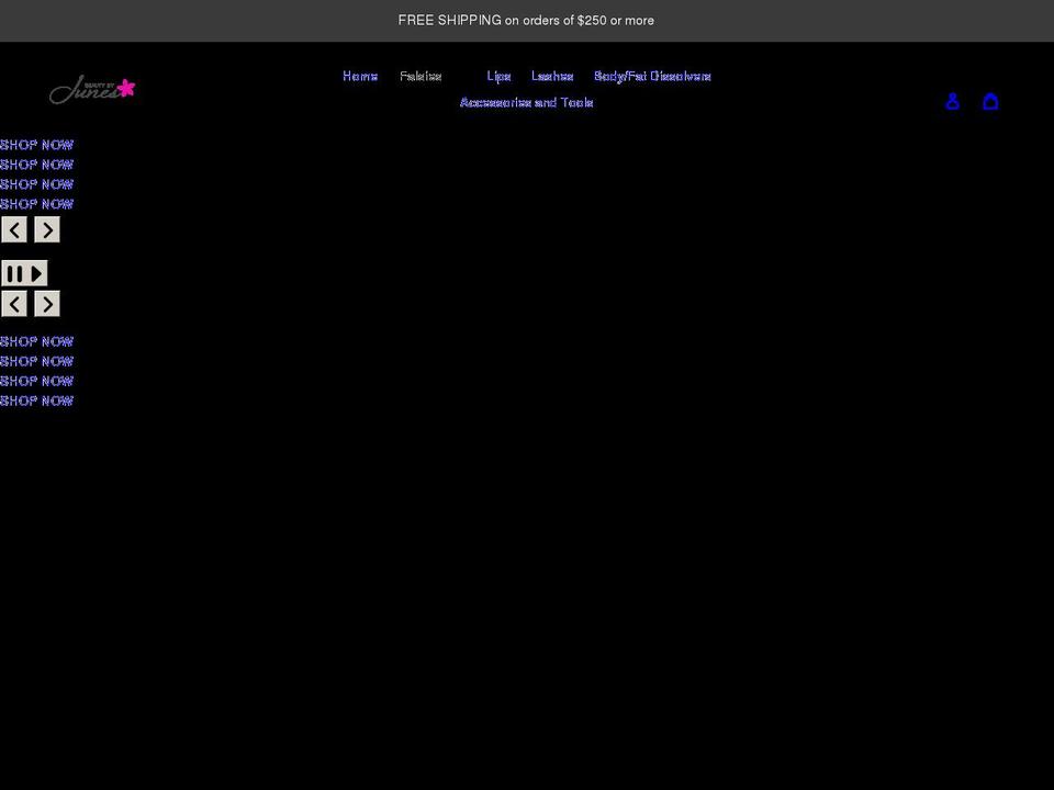 beautybyjunes.com shopify website screenshot