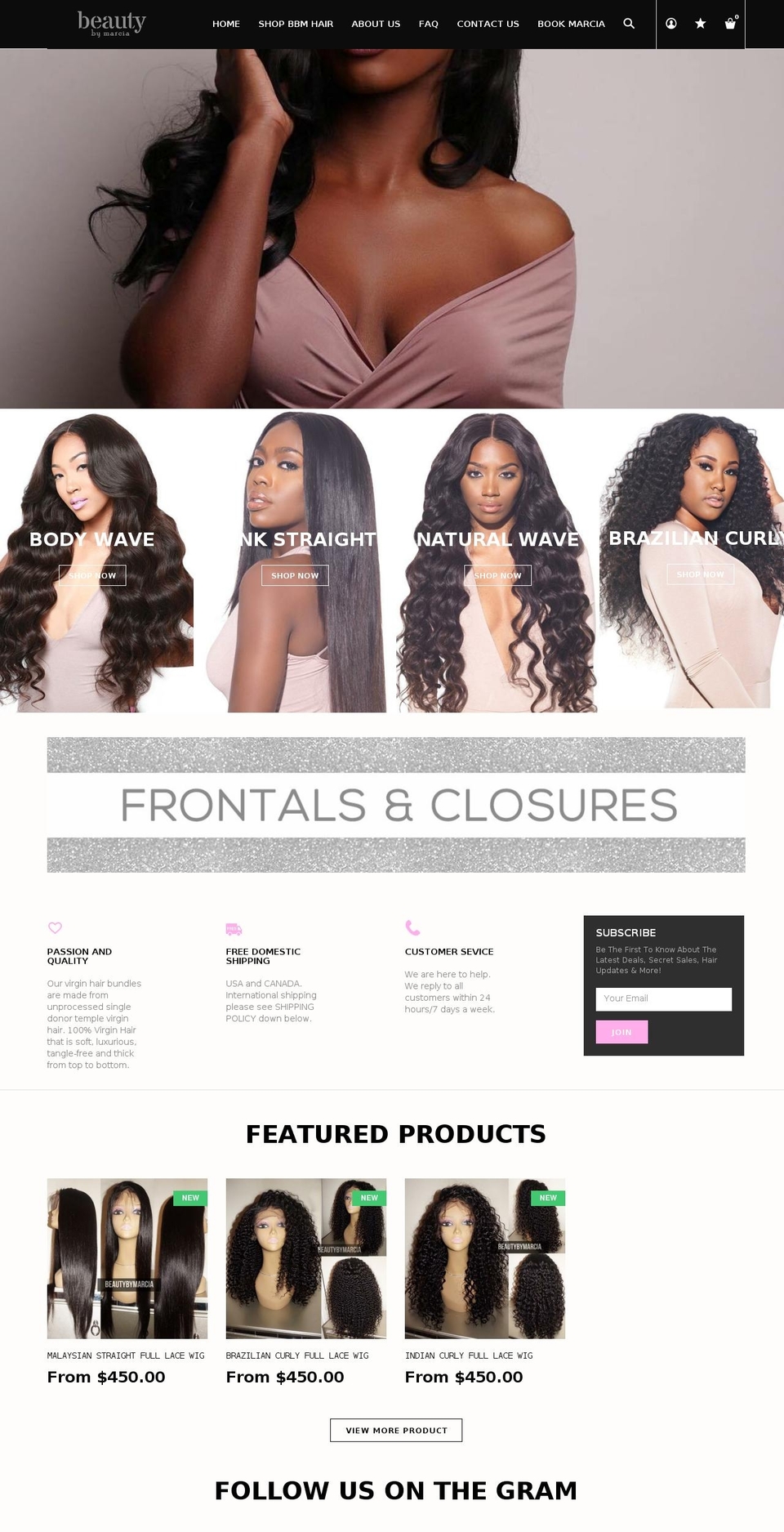 Theme-master Shopify theme site example beautybymarcia.com