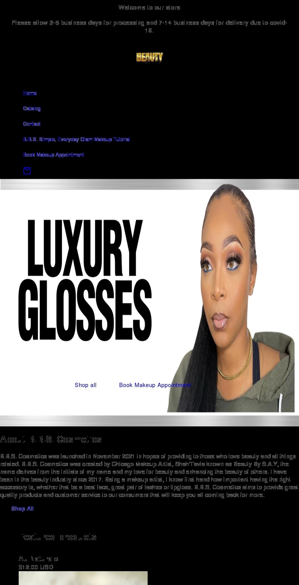 beautybysay.com shopify website screenshot