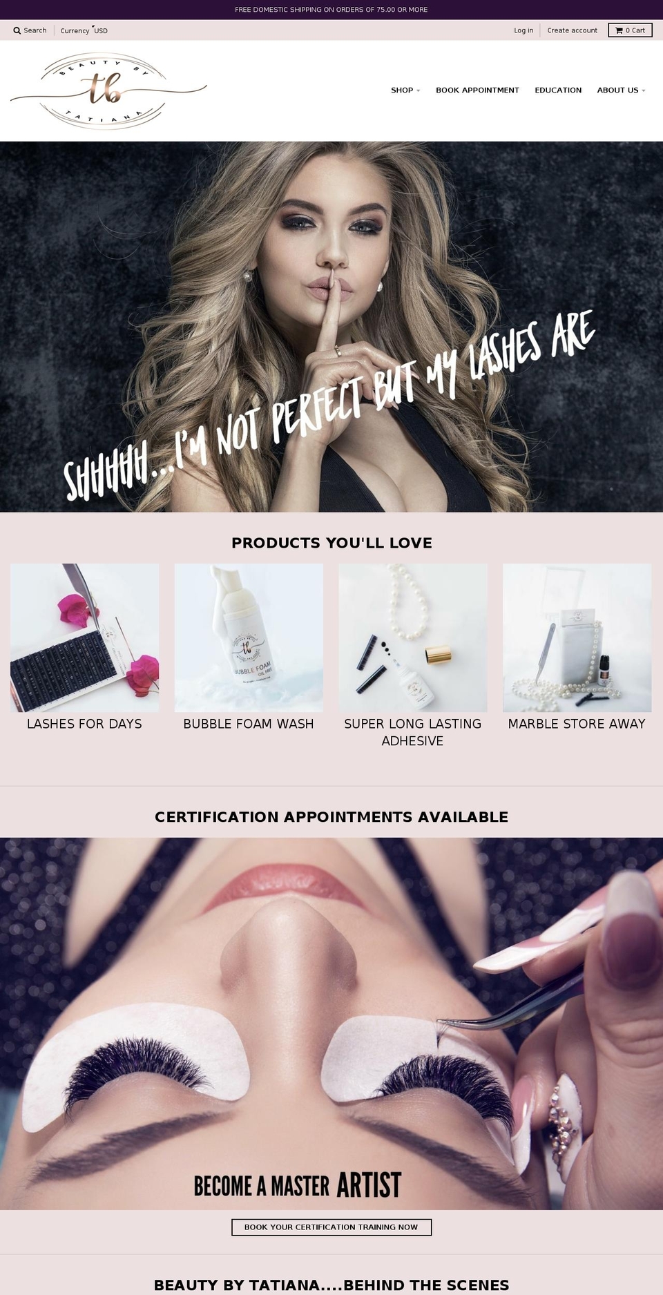 beautybytatiana.com — Shopify storefront screenshot