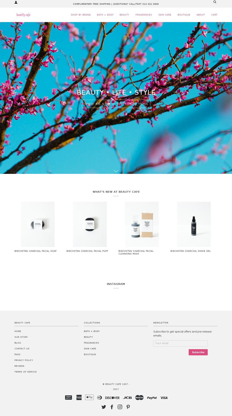 beautycafe.com shopify website screenshot