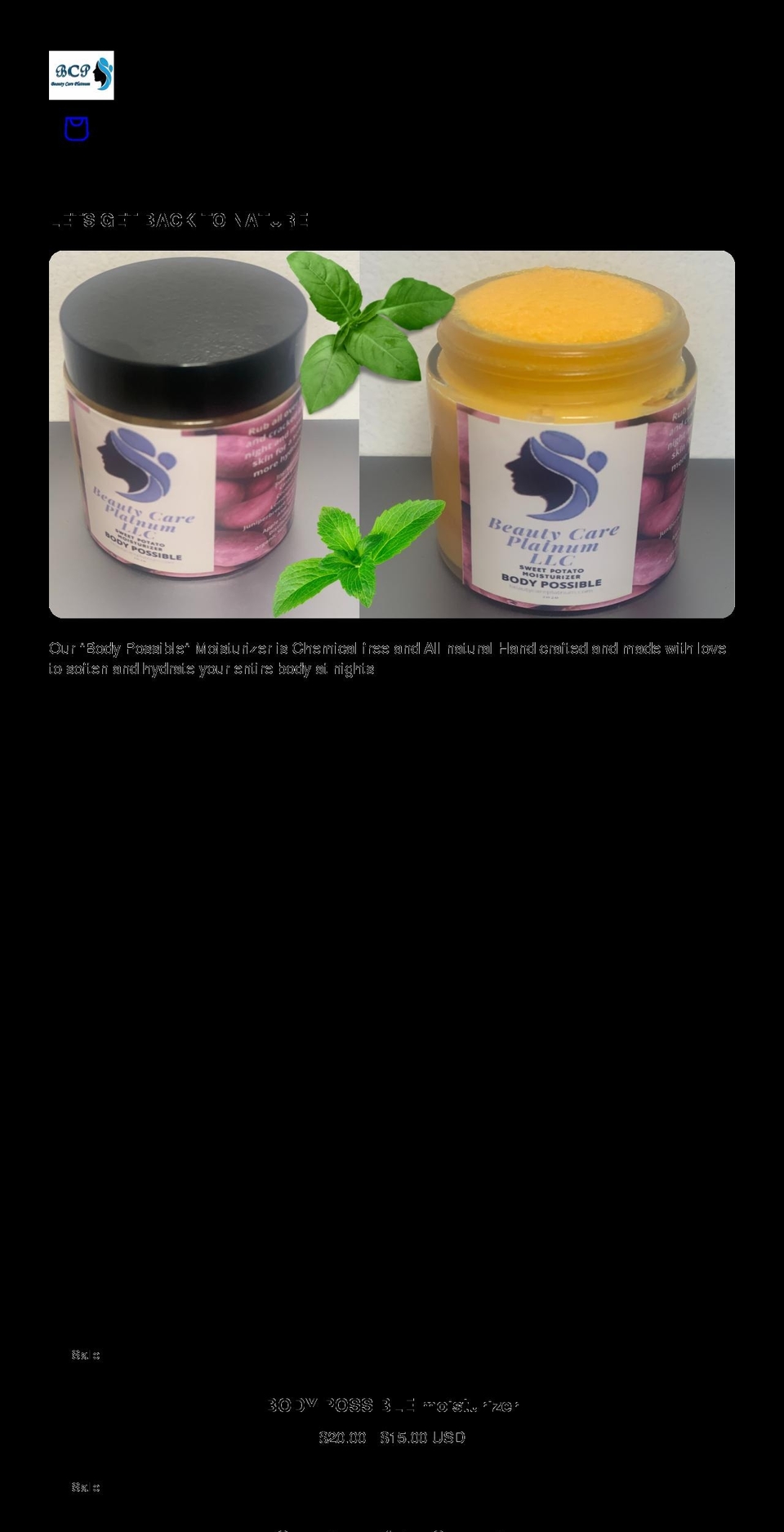 beautycareplatnum.com shopify website screenshot