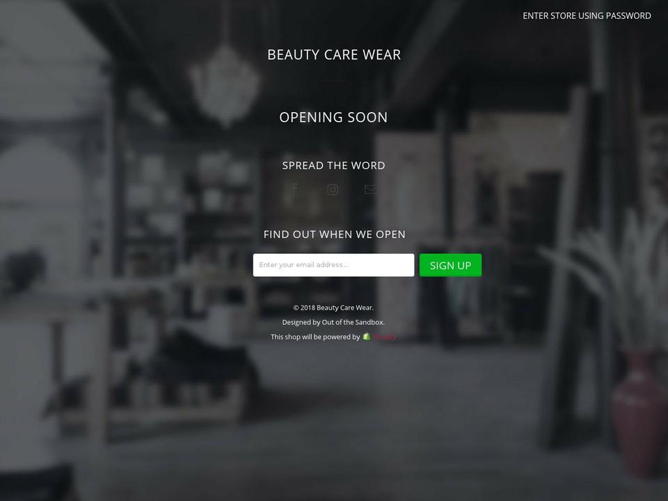 beautycarewear.com shopify website screenshot