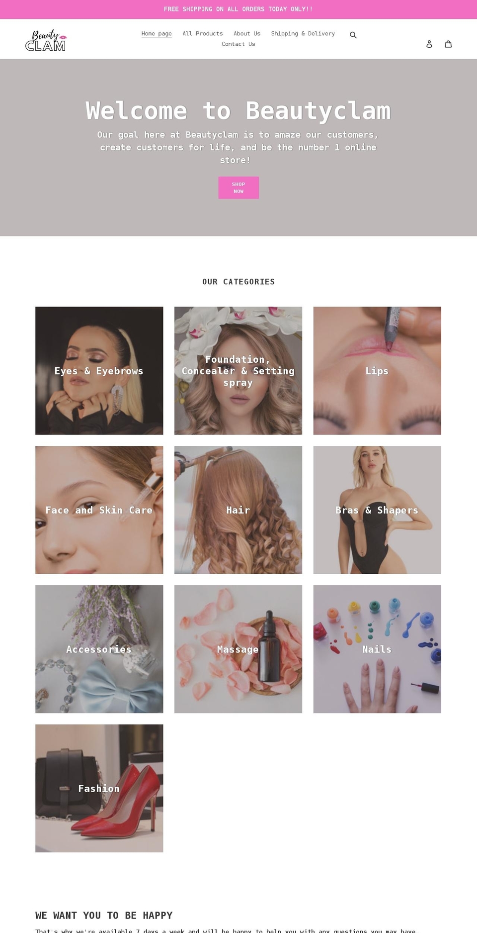 beautyclam.com shopify website screenshot