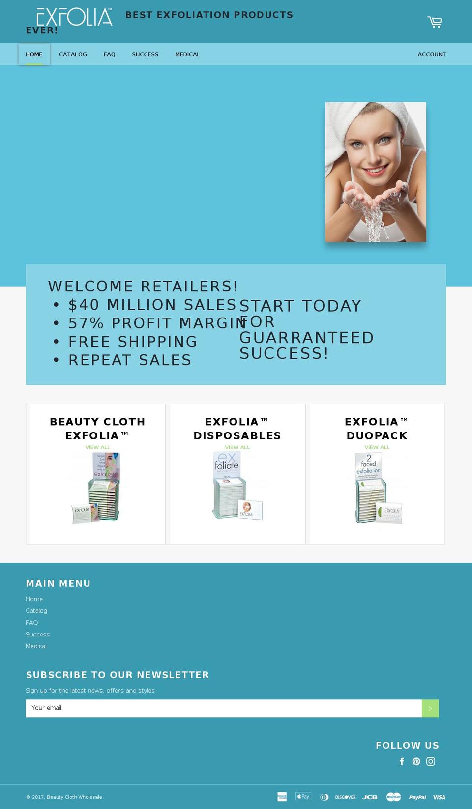 beautyclothwholesale.com shopify website screenshot