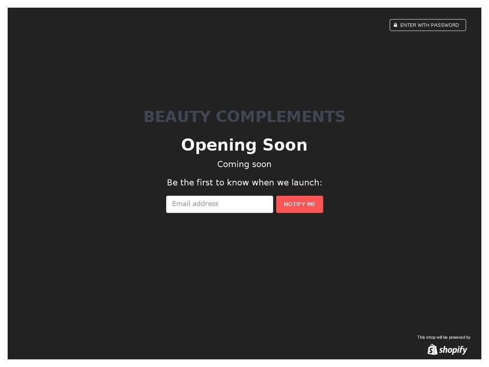 beautycomplements.com — Shopify storefront screenshot
