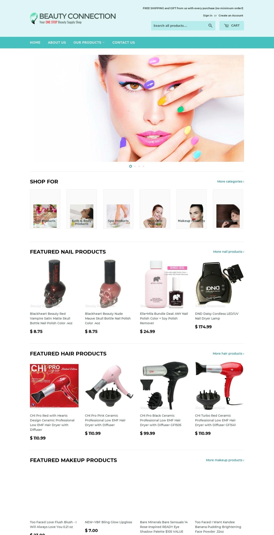 beautyconnection.net shopify website screenshot