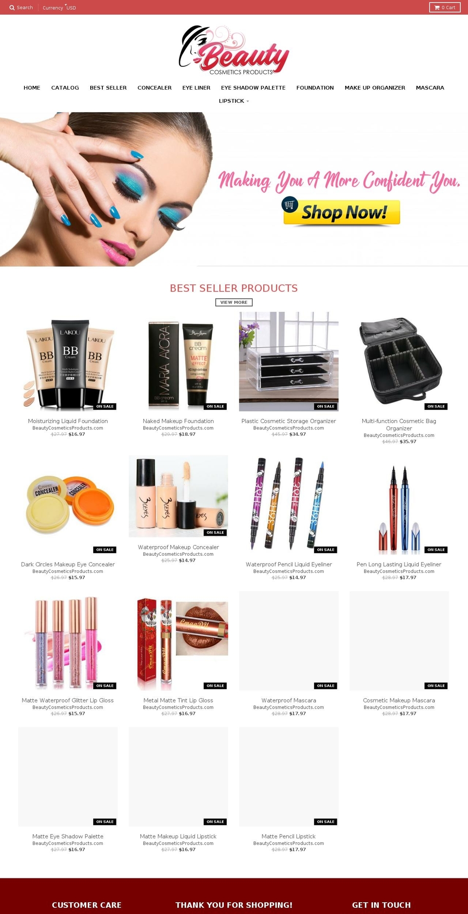 ecomclub-store Shopify theme site example beautycosmeticsproducts.com