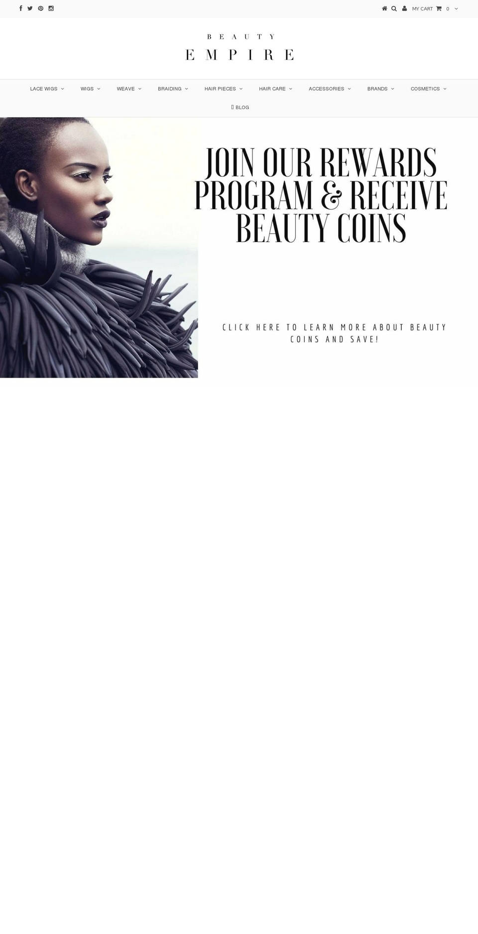 beautyempireplus.com — Shopify storefront screenshot