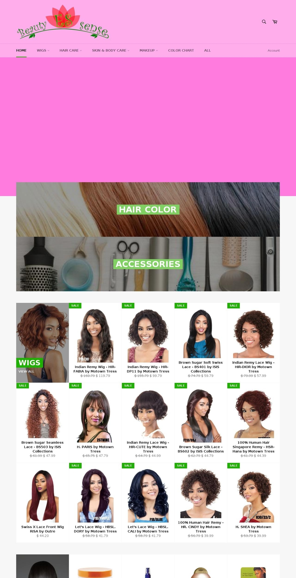 beautyessense.com shopify website screenshot