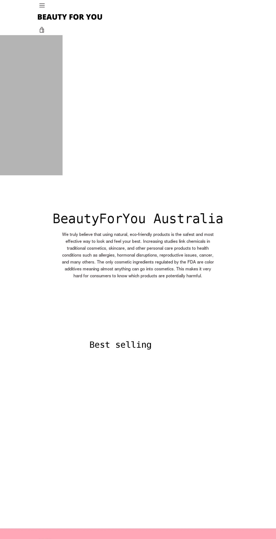 beautyforyou.com.au shopify website screenshot
