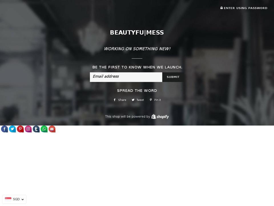 beautyfulmess.com shopify website screenshot