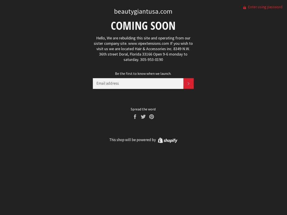 beautygiantusa.com shopify website screenshot