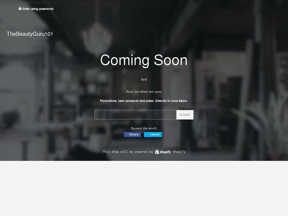 beautyguru101.com shopify website screenshot