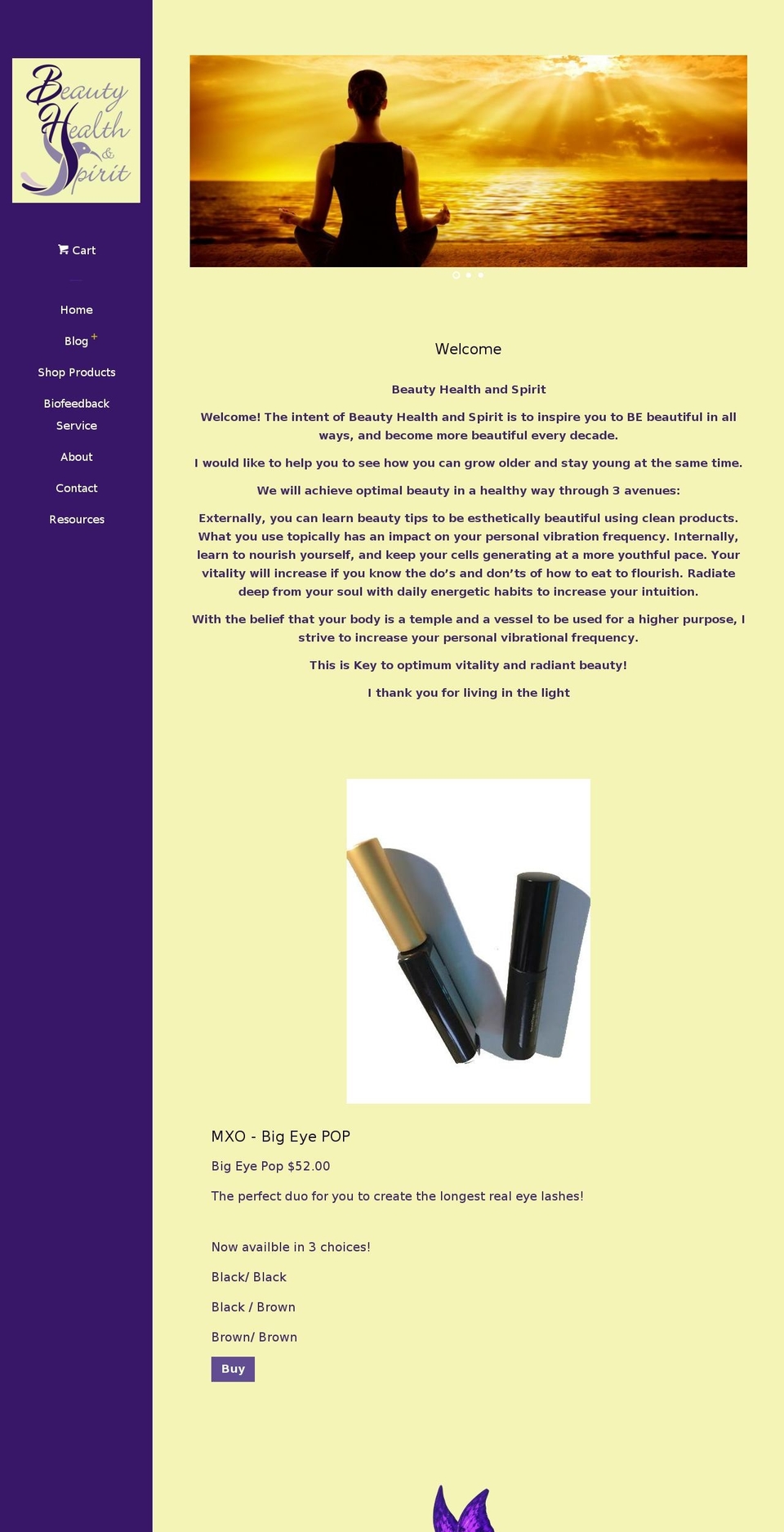 beautyhealthandspirit.com — Shopify storefront screenshot