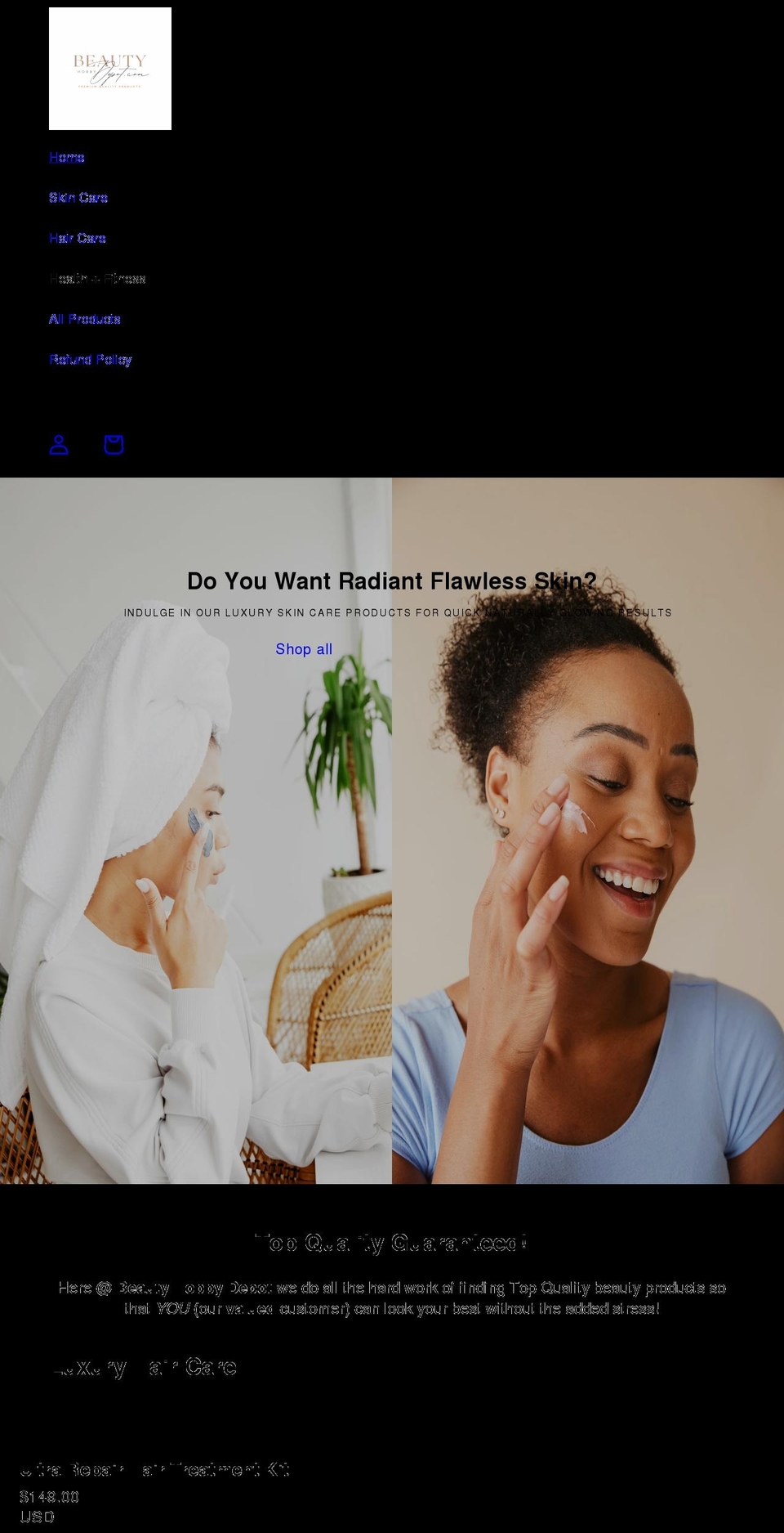 beautyhobbydepot.com shopify website screenshot