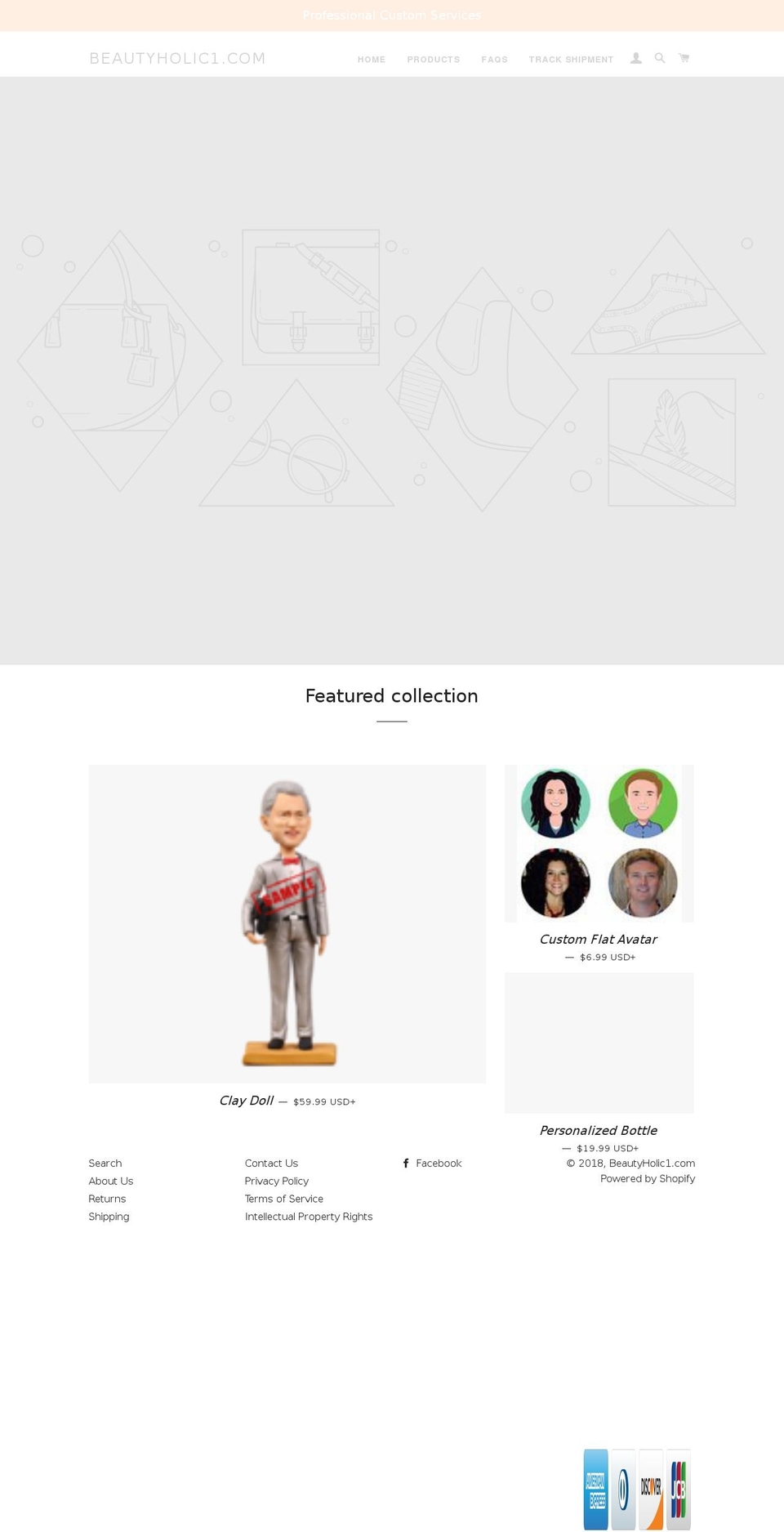 beautyholic1.com — Shopify storefront screenshot