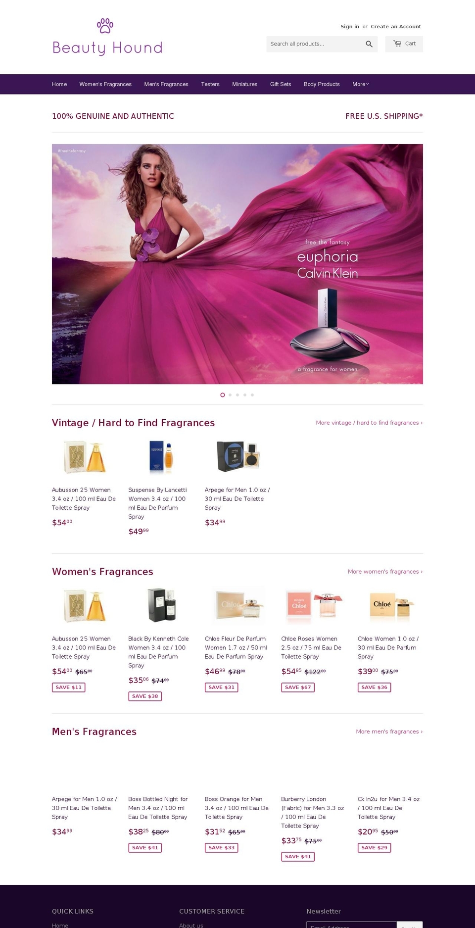 beautyhound.com — Shopify storefront screenshot